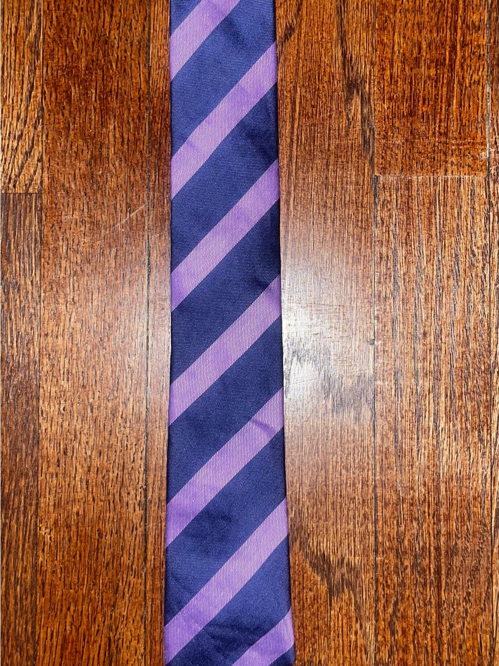 Boss Purple and Navy Diagonal Stripe Tie